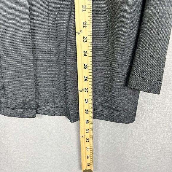 J. Jill Wearever Collection blazer jacket Size Medium Heather Black one button - Picture 8 of 10